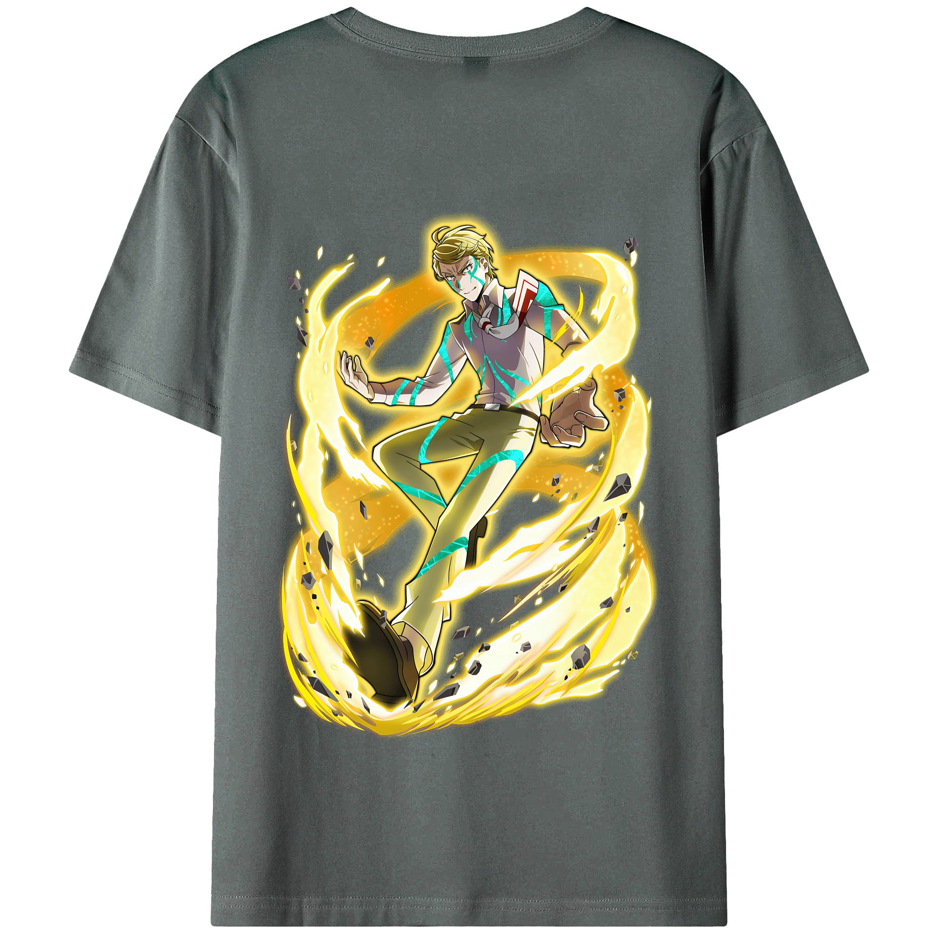 （画像用） 文豪ストレイドッグス Bungo Stray Dogs 綿100％半袖Tシャツ（背面プリント）